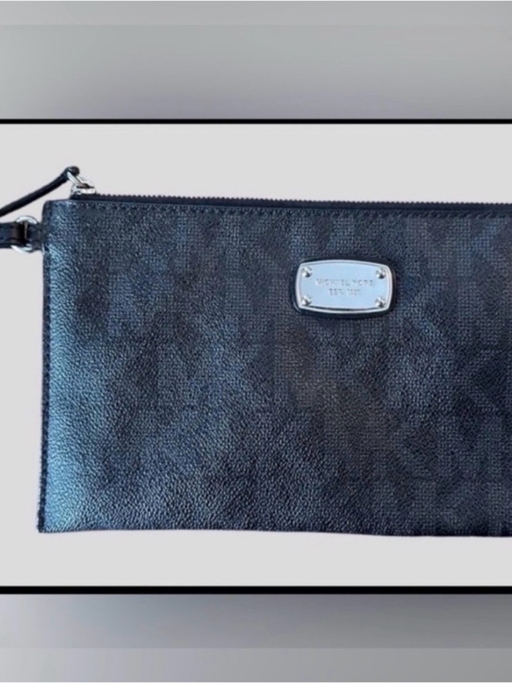 Michael Kors Black Leather Wristlet